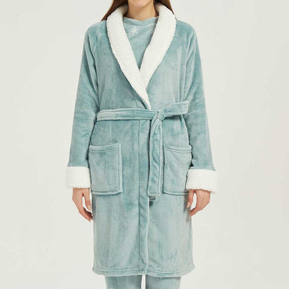 VESTAGLIA IN VELLUTO SHERPA SEMPLICE