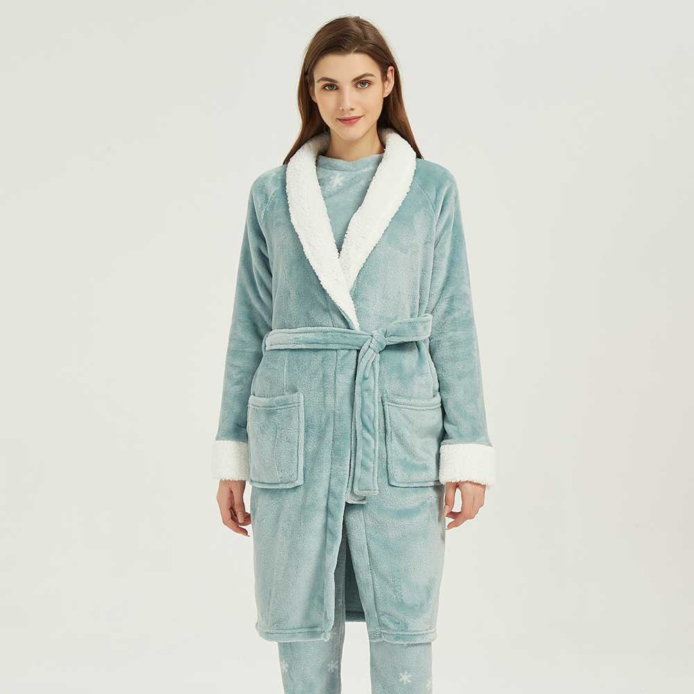 VESTAGLIA IN VELLUTO SHERPA SEMPLICE