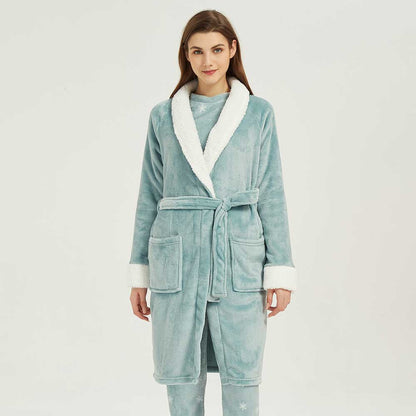 VESTAGLIA IN VELLUTO SHERPA SEMPLICE