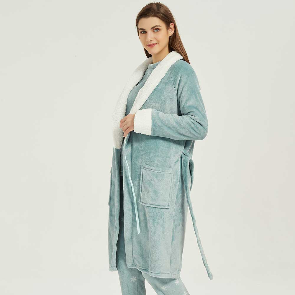 VESTAGLIA IN VELLUTO SHERPA SEMPLICE