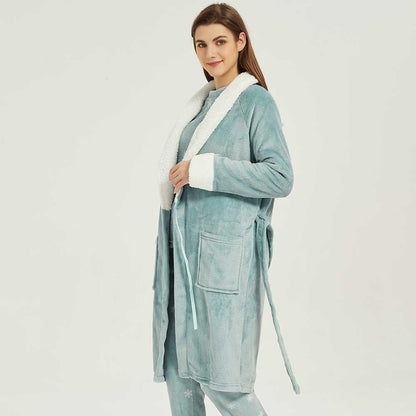 VESTAGLIA IN VELLUTO SHERPA SEMPLICE