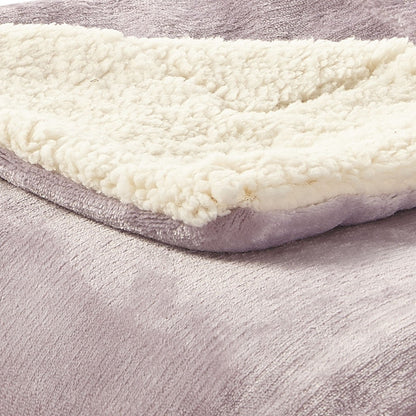 COPERTA SHERPA IN VELLUTO SOLIDO