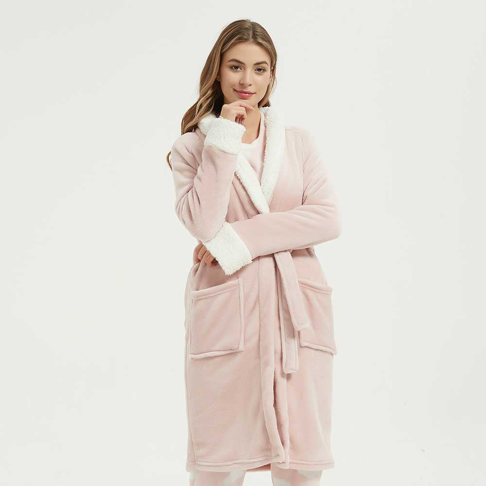 VESTAGLIA IN VELLUTO SHERPA SEMPLICE