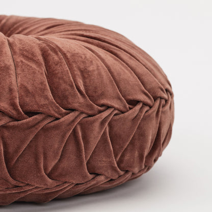 Cuscino in velluto con fiore di cotone