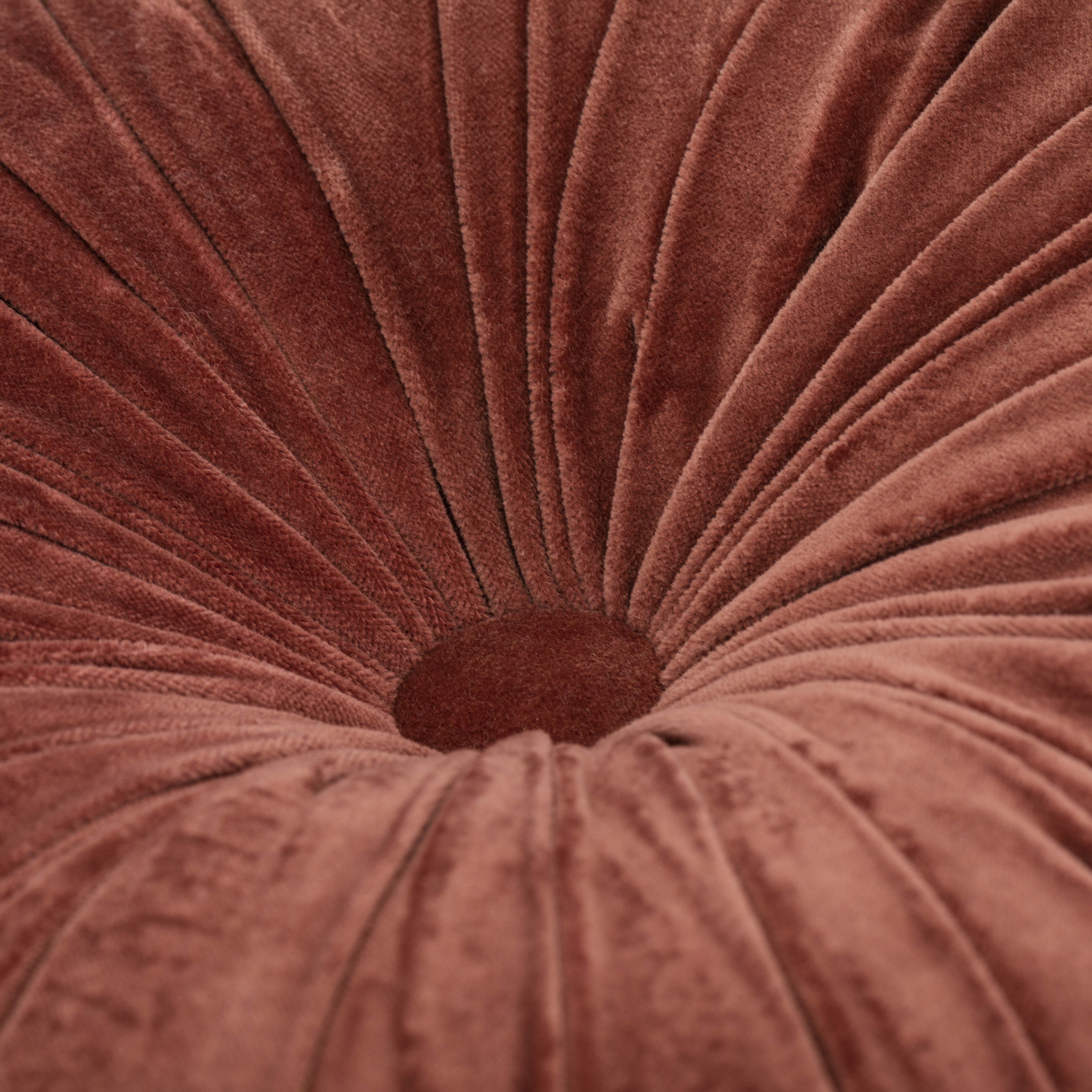 Cuscino in velluto con fiore di cotone