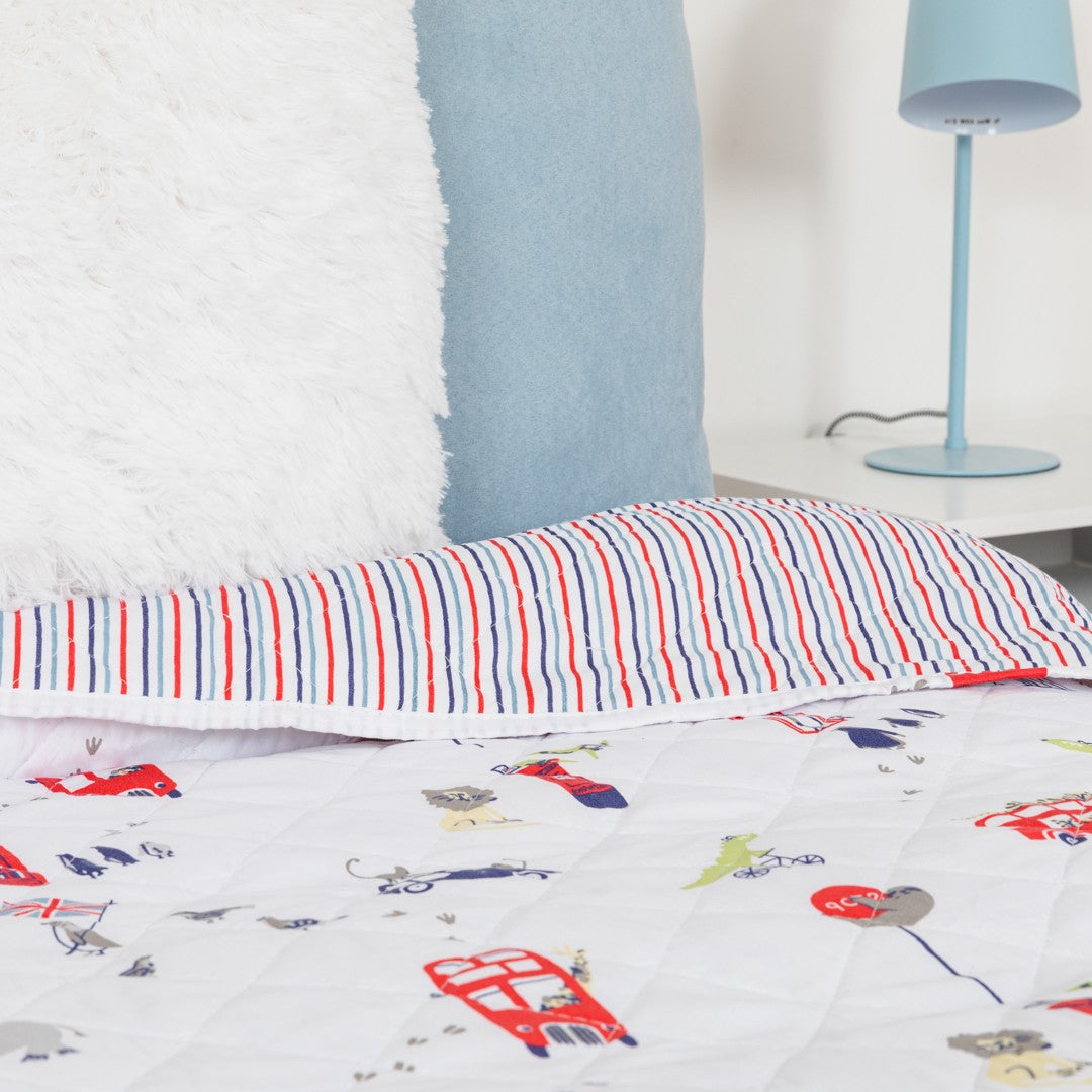 Colcha bouti York azul marino