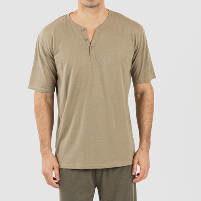 Pigiama lungo/corto da uomo con bottoni semplici