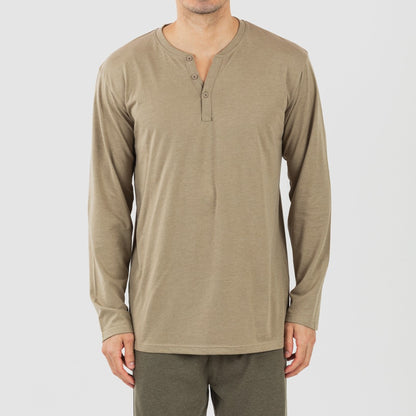 PIGIAMA LUNGO DA UOMO A SEMPLICE CON BOTTONI