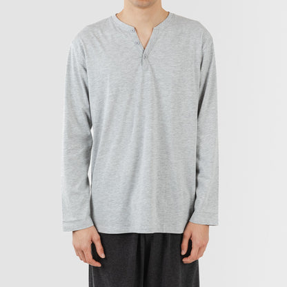 PIGIAMA LUNGO DA UOMO A SEMPLICE CON BOTTONI