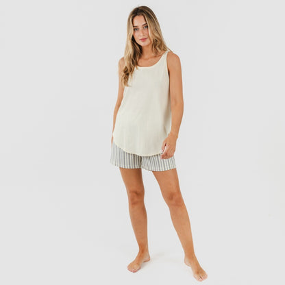 PIGIAMA BRIGHTON A RIGHE CON SPALLINE ALG PER DONNA