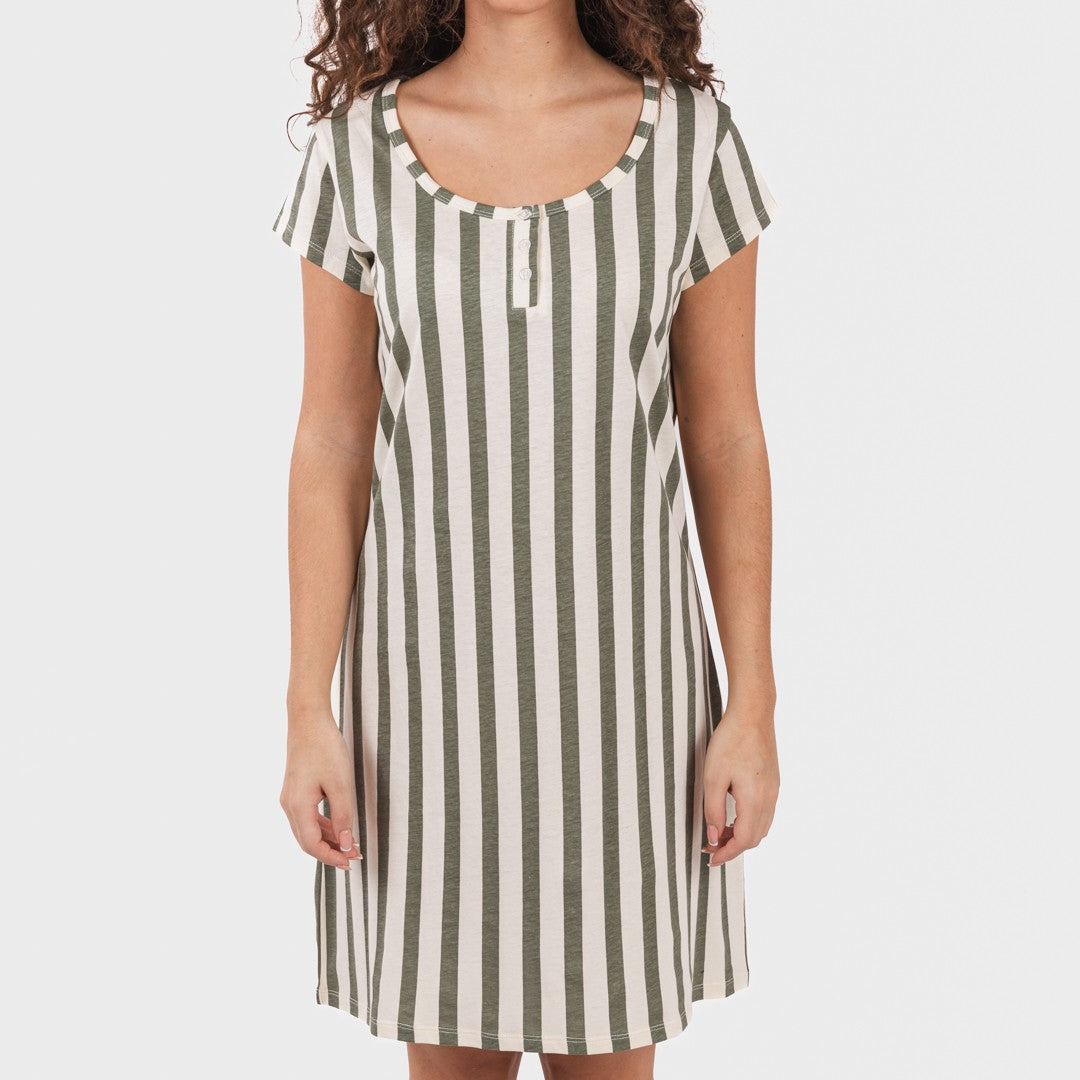 CAMICIA DA DONNA A MANICHE CORTE CON RIGHE AVILES