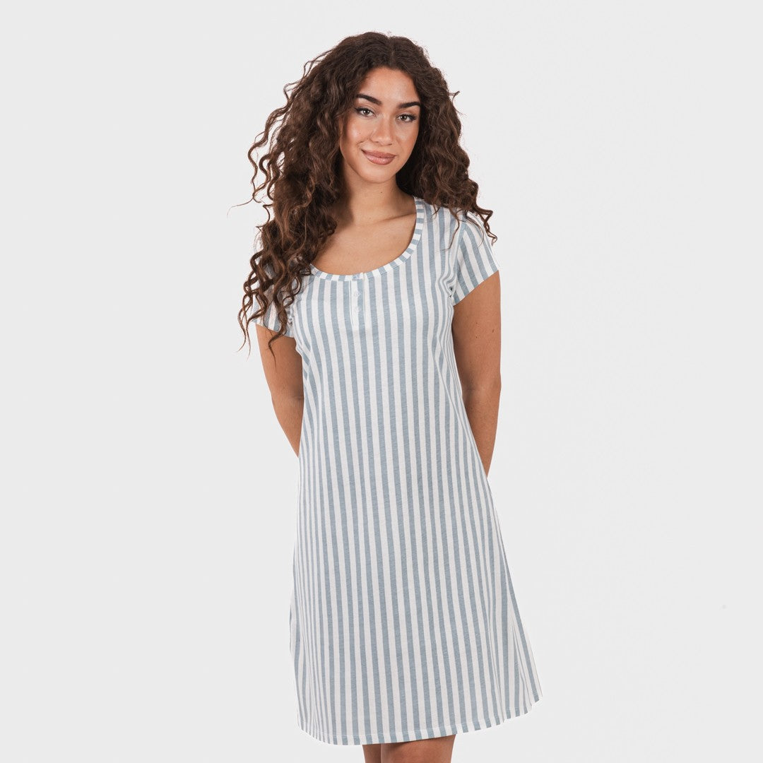 BLUSA A MANICHE CORTE A RIGHE DA DONNA ANNE