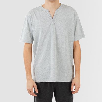 Pigiama corto da uomo con bottoni semplici