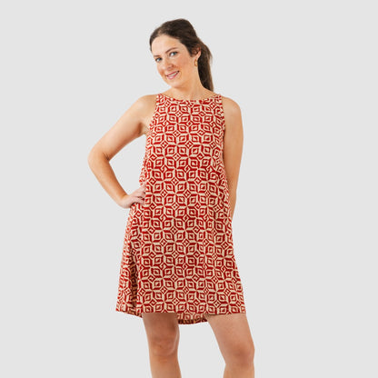 Abito corto con spalline, crêpe corinzio