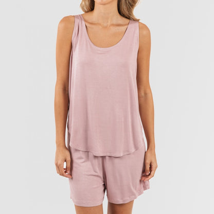 PIGIAMA DA DONNA IN VISCOSA TINTA UNITA CON SPALLINE