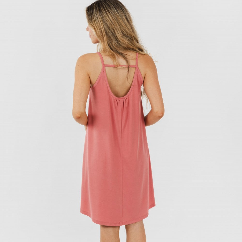 ABITO CORTO CON SPALLINE IN CREPE SEMPLICI