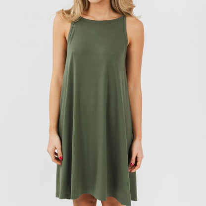 ABITO CORTO CON SPALLINE IN CREPE SEMPLICI