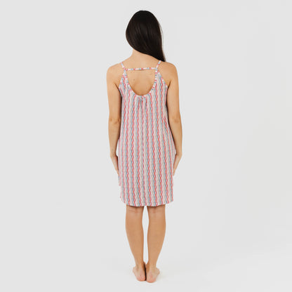 Abito corto in crepe con spalline