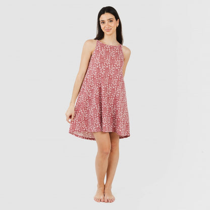 Abito corto con spalline in crepe piluca