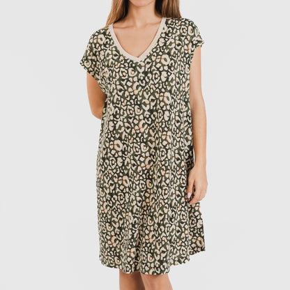 ABITO CORTO FLUO IN CREPE MILINA