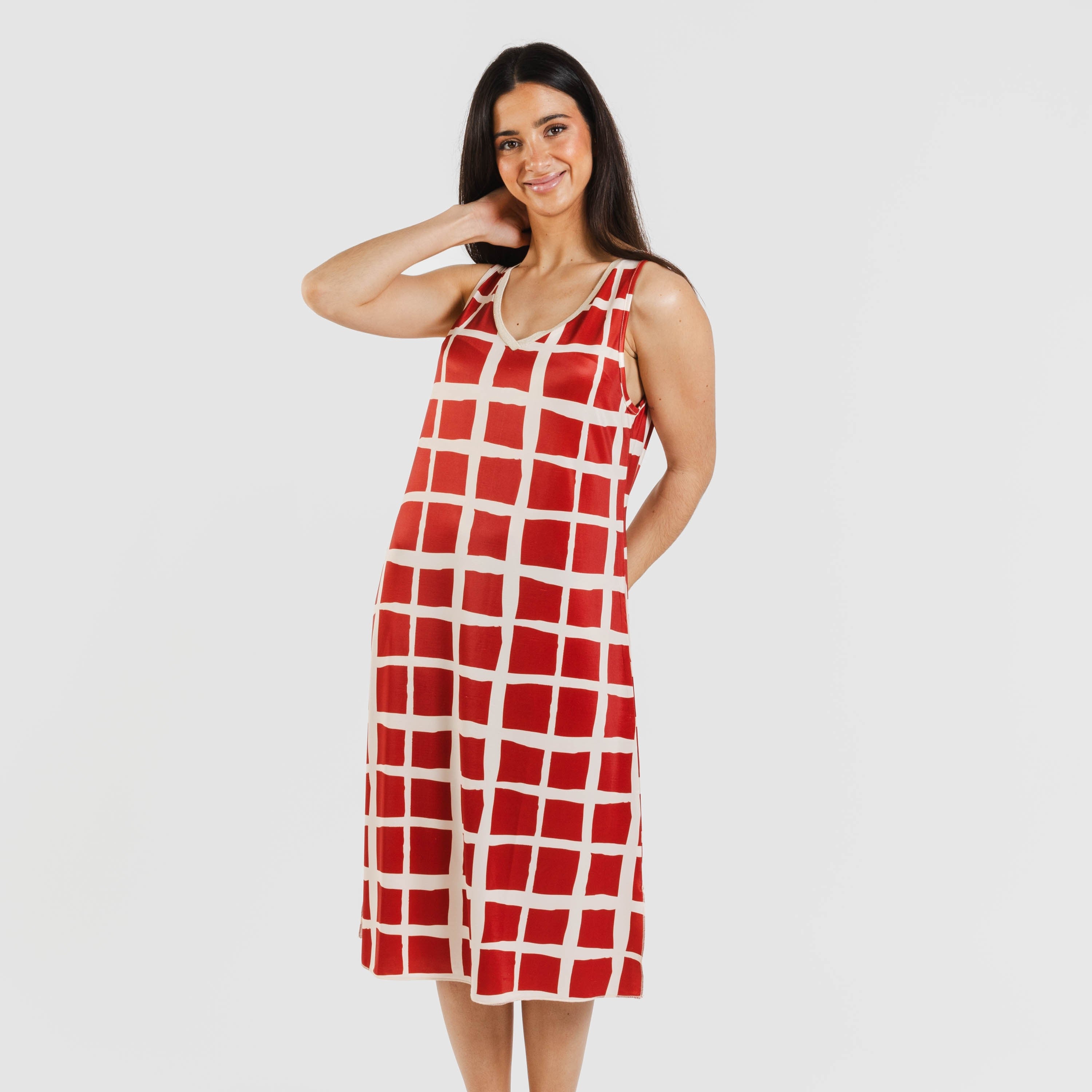 ABITO MIDI NAROA MORBIDO CON SPALLINE