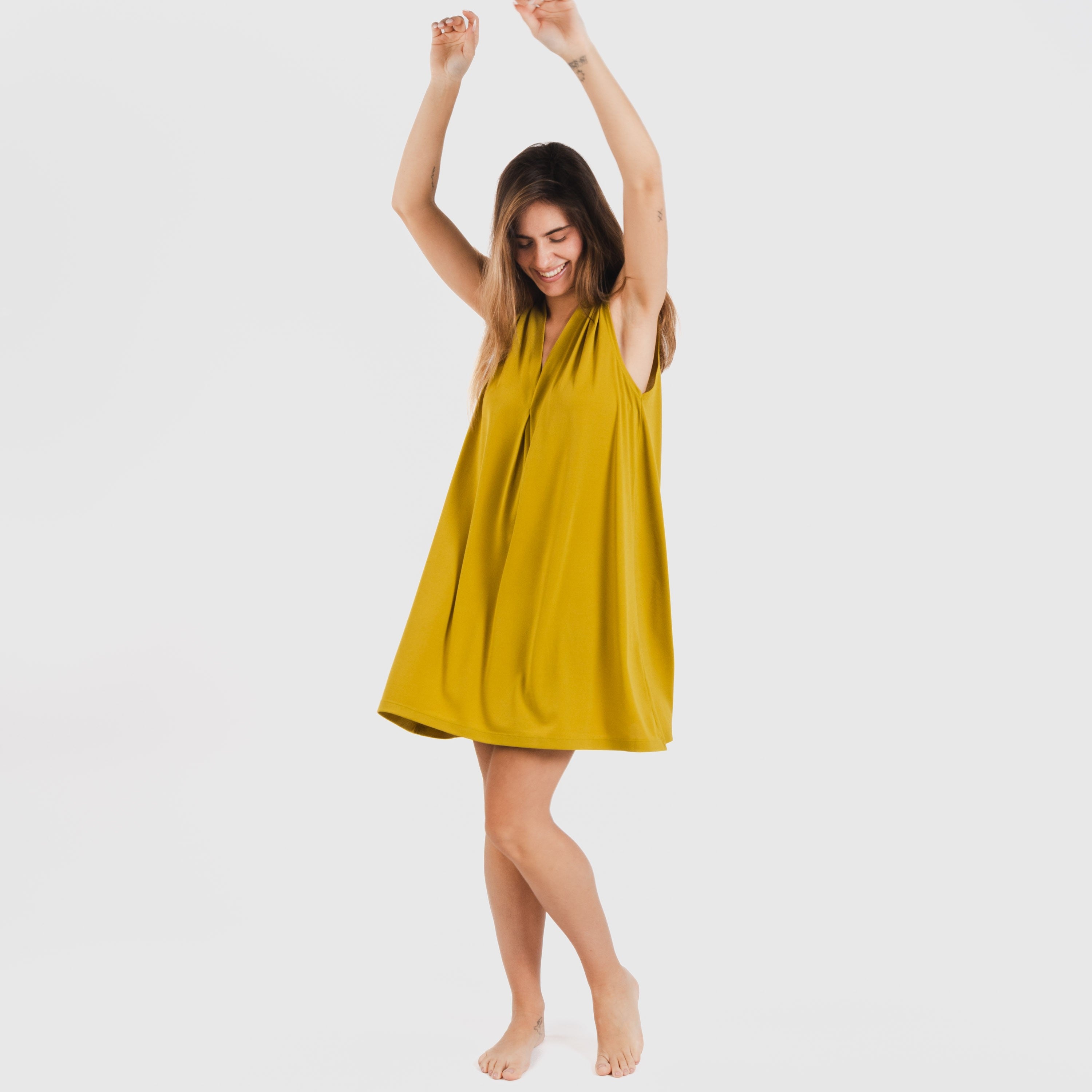 ABITO CORTO IN CREPE SEMPLICE