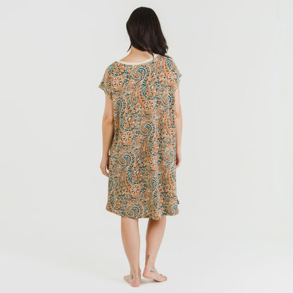 ABITO CORTO M/CRÉPE FLUIDA ESTELS