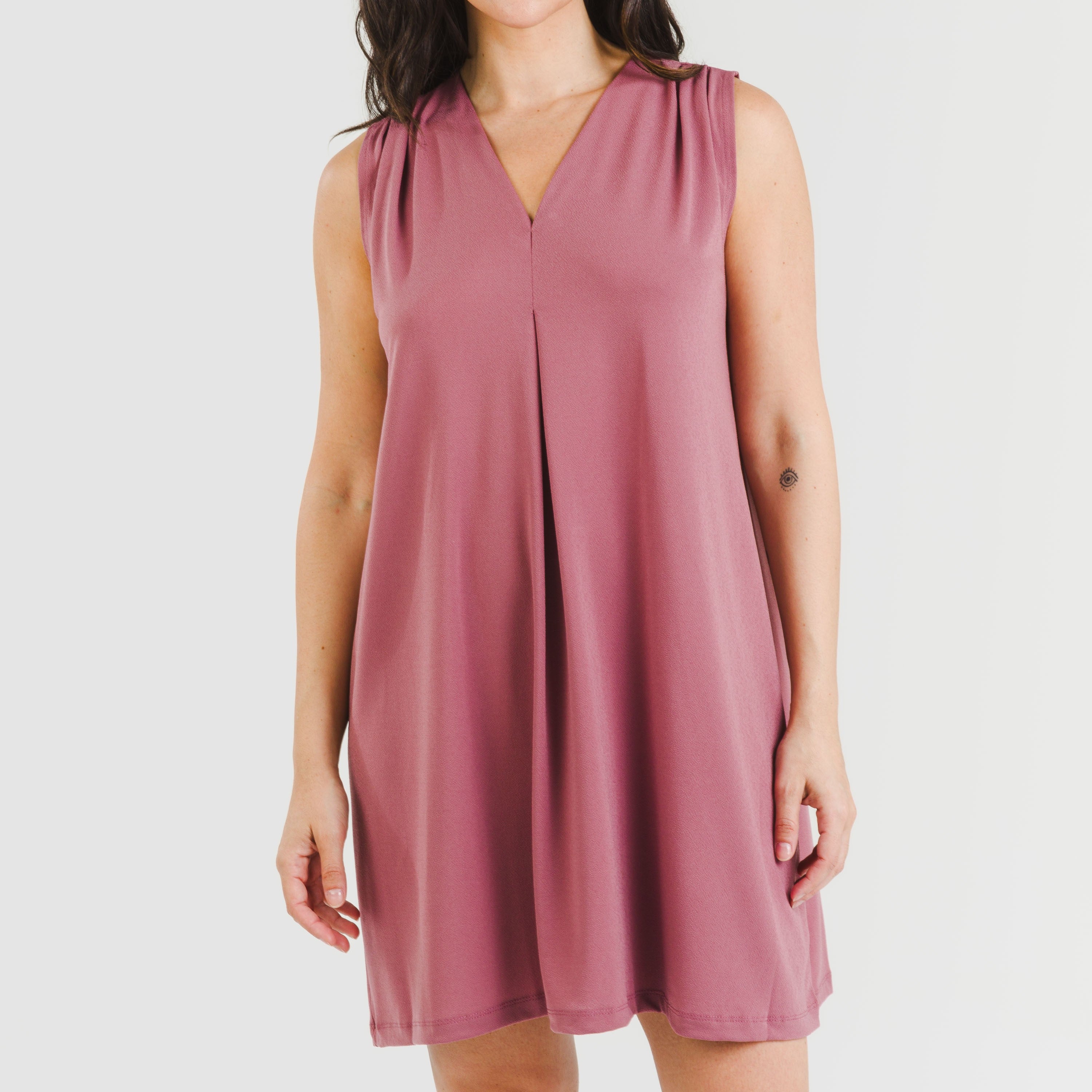 ABITO CORTO IN CREPE SEMPLICE