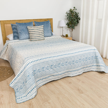 Colcha bouti Zorione indigo