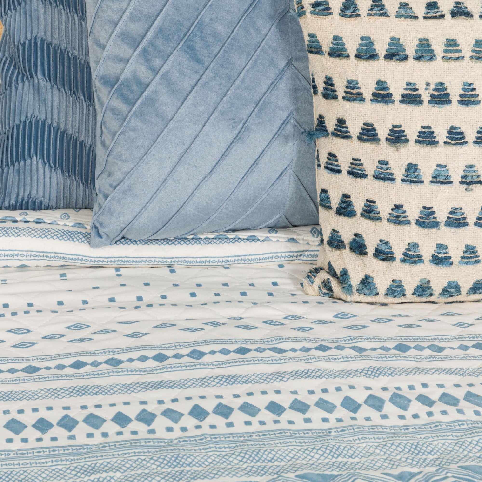 Colcha bouti Zorione indigo