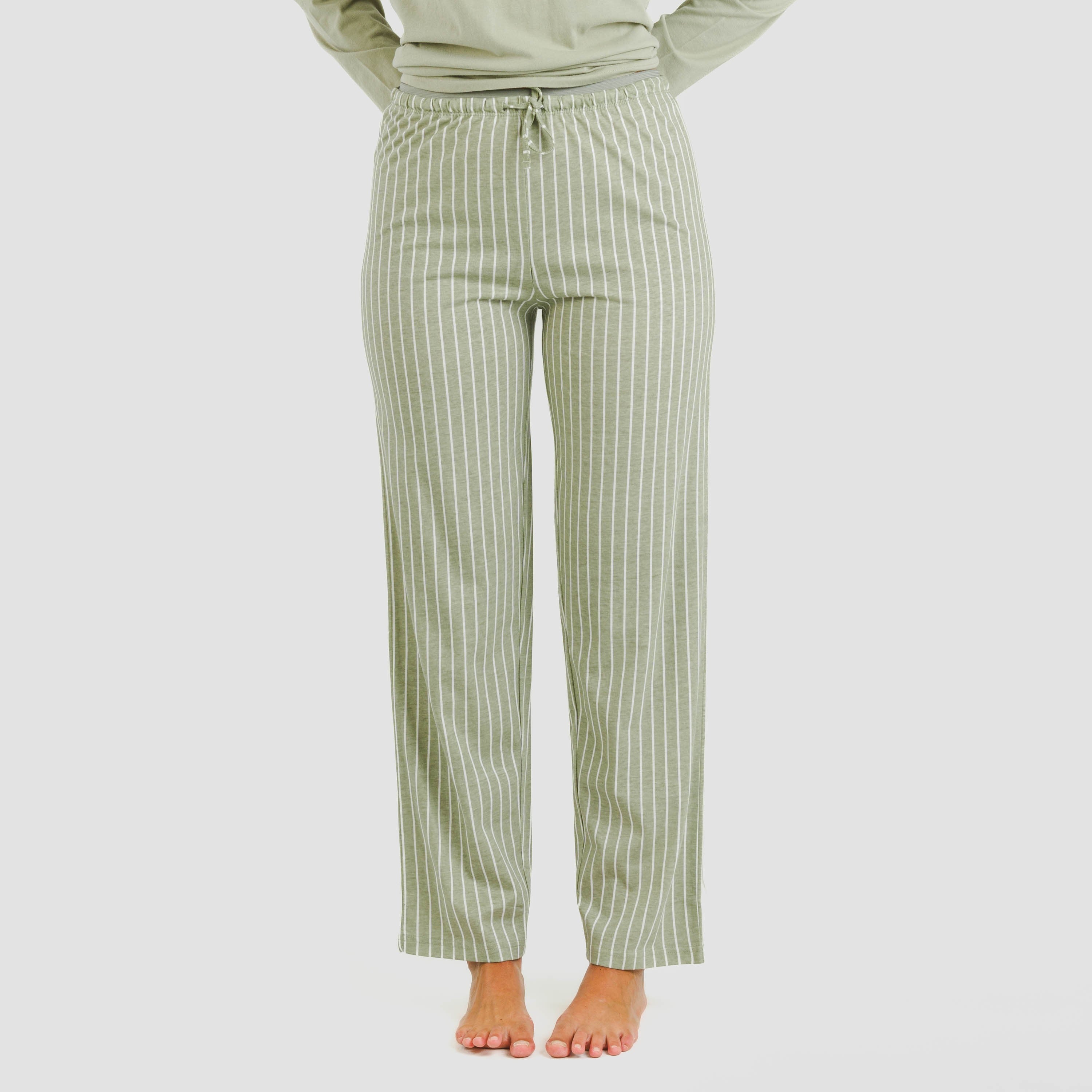 Pigiama lungo da donna a righe Beatrice