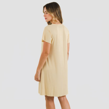 BLUSON A MANICHE CORTE A COSTINE IN VISCOSA TINTA UNITA