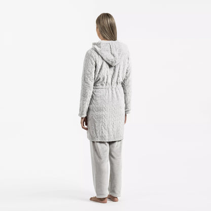 VESTAGLIA IN VELLUTO DEVORE CON CAPPELLO LISA