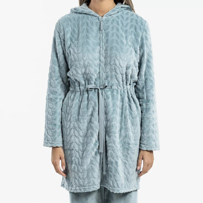 VESTAGLIA IN VELLUTO DEVORE CON CAPPELLO LISA