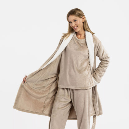 VESTAGLIA IN VELLUTO SHERPA SEMPLICE