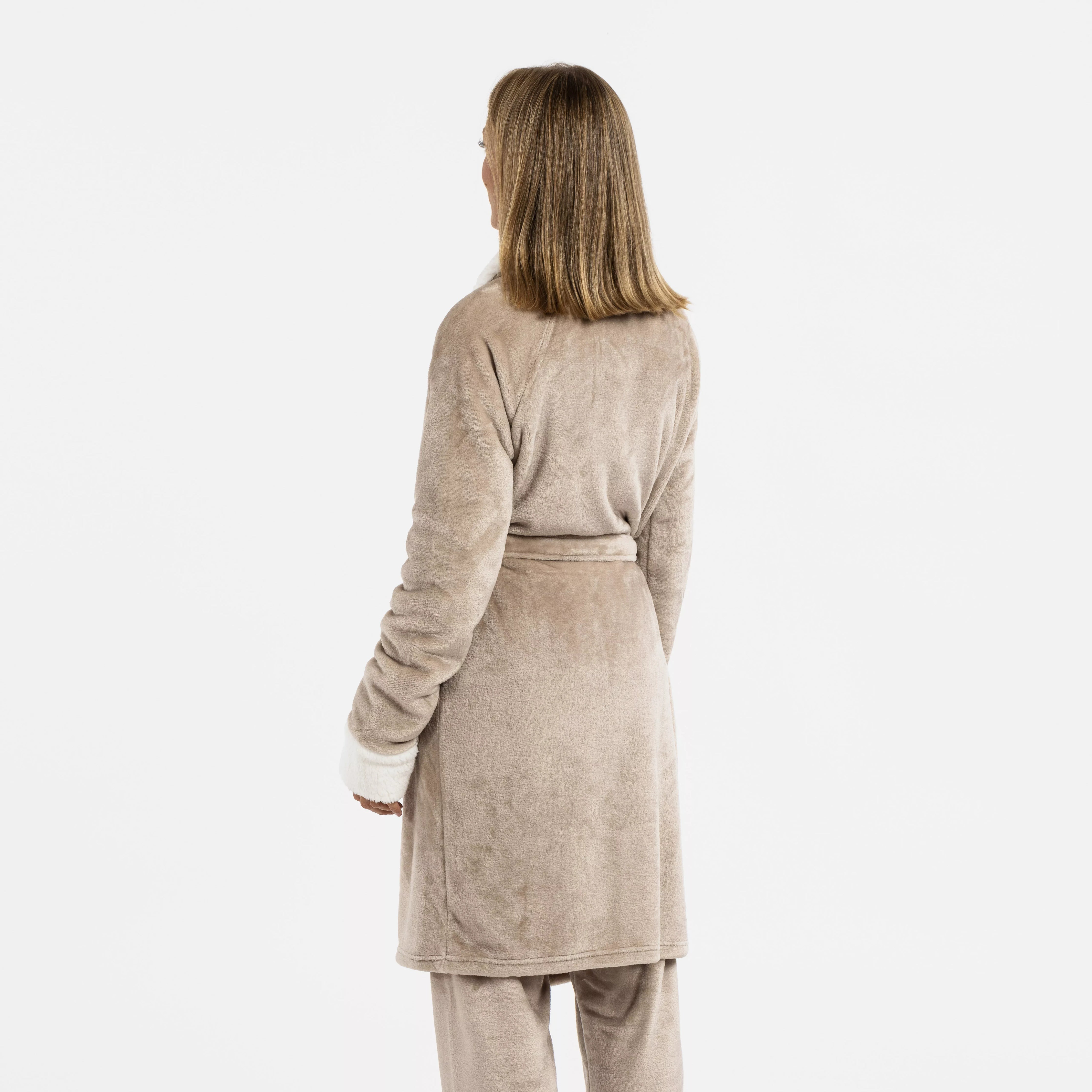 VESTAGLIA IN VELLUTO SHERPA SEMPLICE