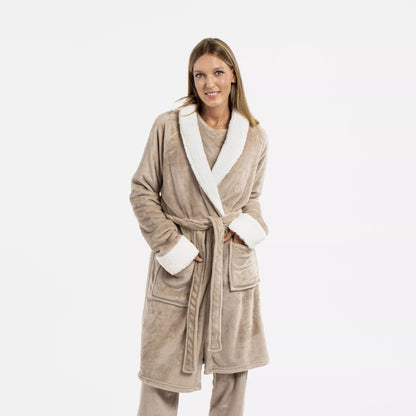 VESTAGLIA IN VELLUTO SHERPA SEMPLICE