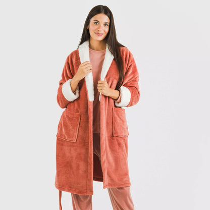 VESTAGLIA IN VELLUTO SHERPA SEMPLICE