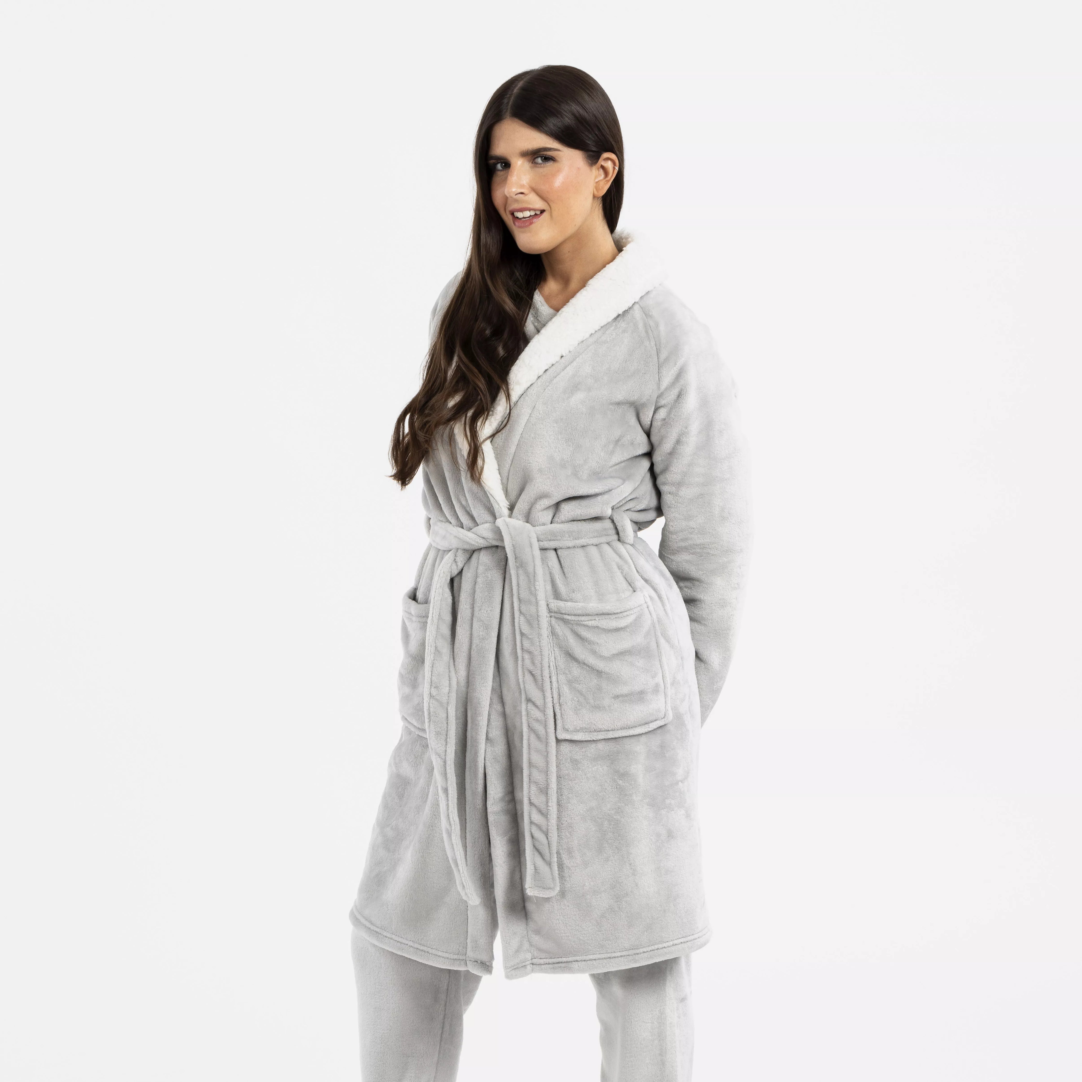 VESTAGLIA IN VELLUTO SHERPA SEMPLICE