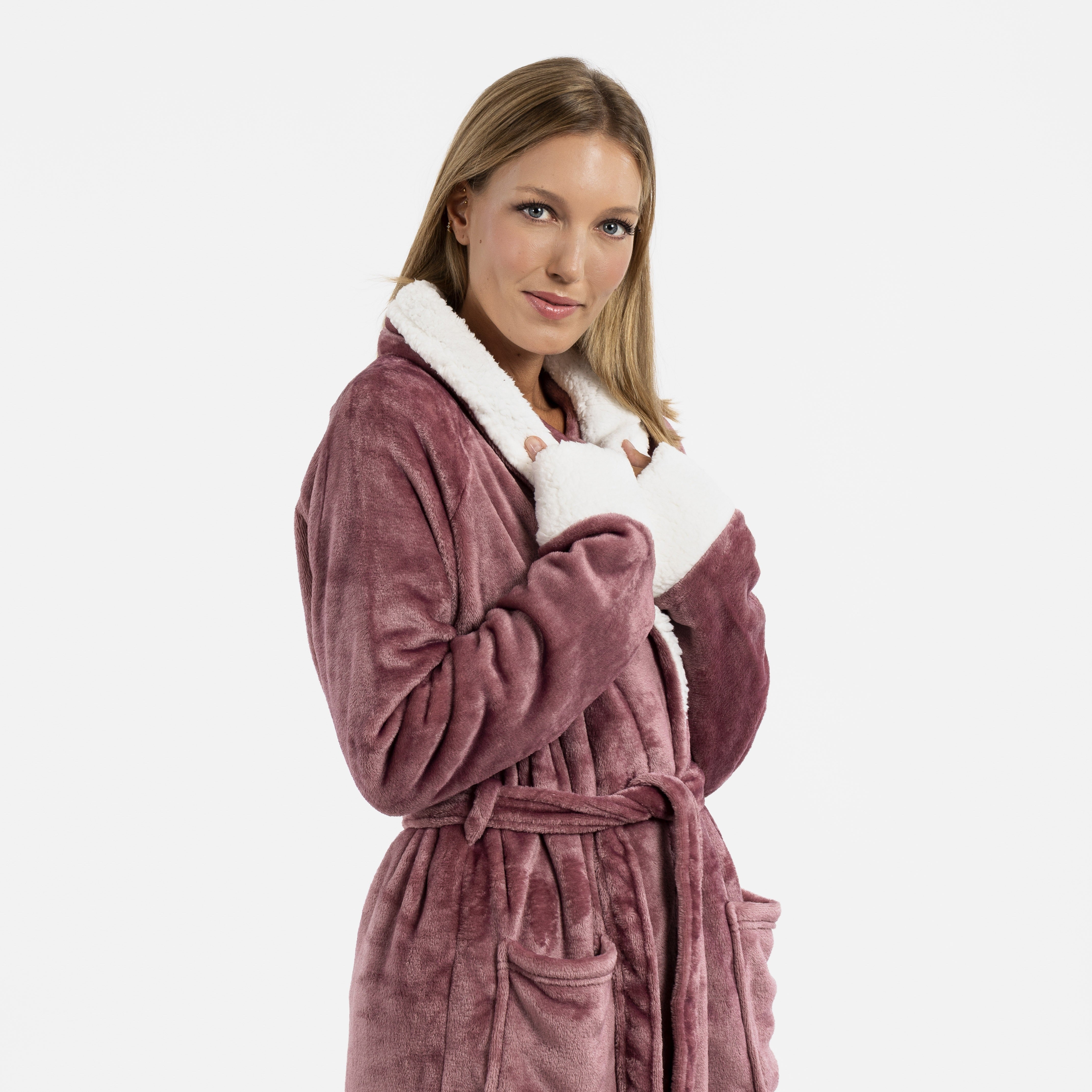 VESTAGLIA IN VELLUTO SHERPA SEMPLICE