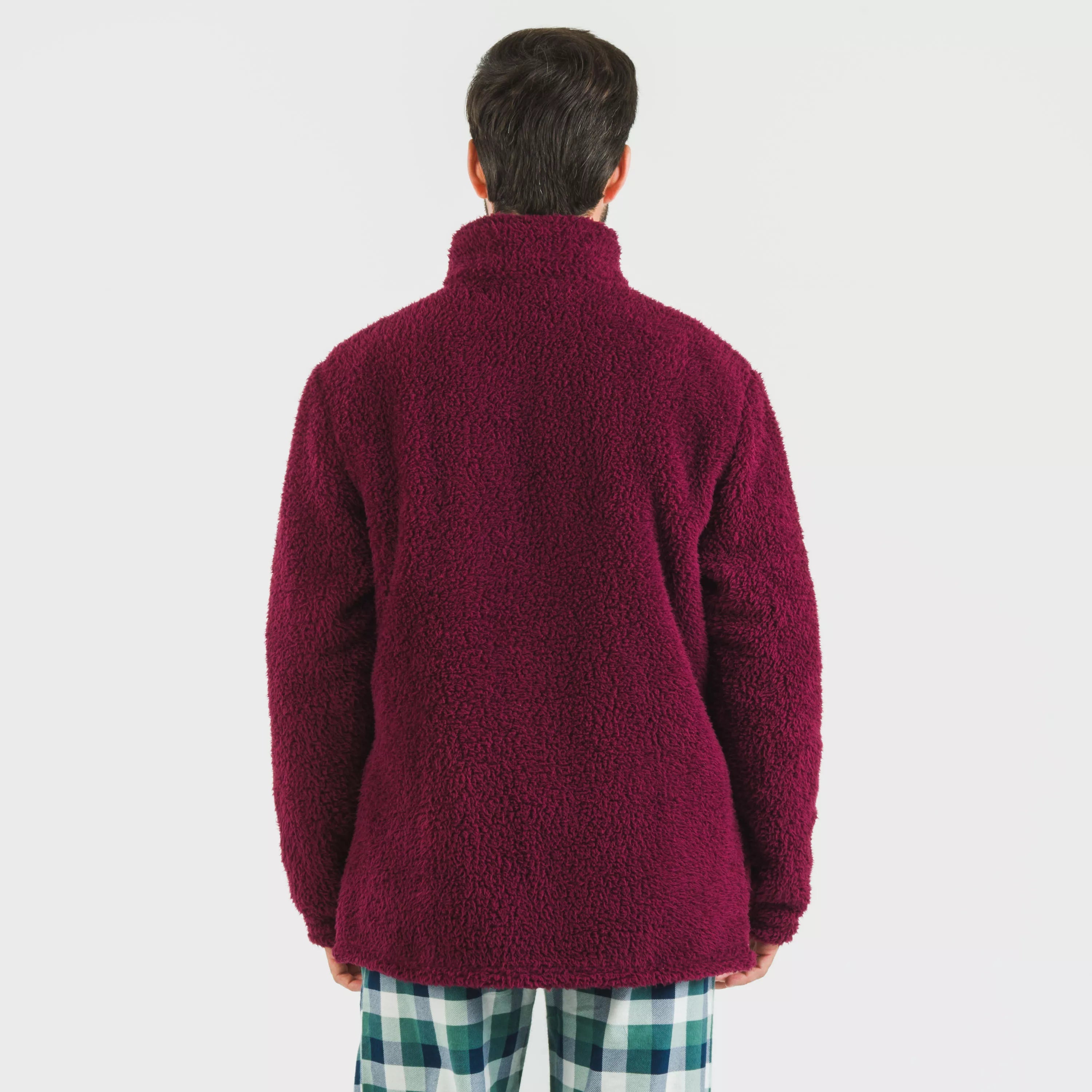 Felpa Sherpa tinta unita da uomo