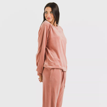 PIGIAMA LUNGO IN VELLUTO SEMPLICE