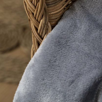 COPERTA SHERPA IN VELLUTO SOLIDO