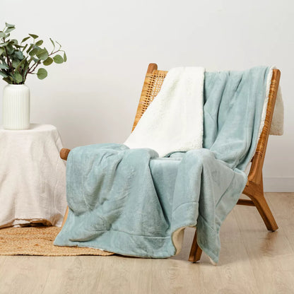 COPERTA SHERPA IN VELLUTO SOLIDO