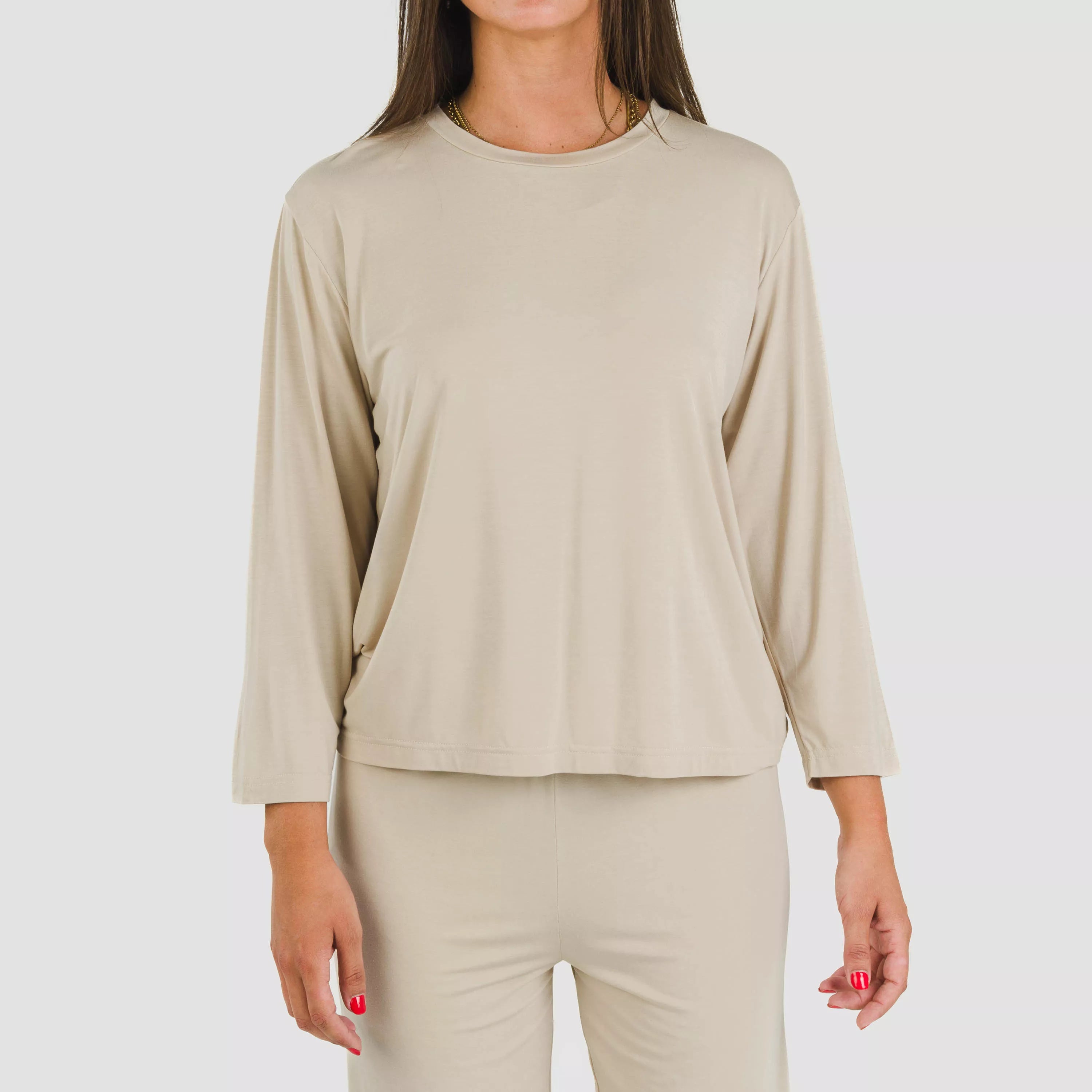 PIGIAMA LUNGO IN VISCOSA DA DONNA SEMPLICE