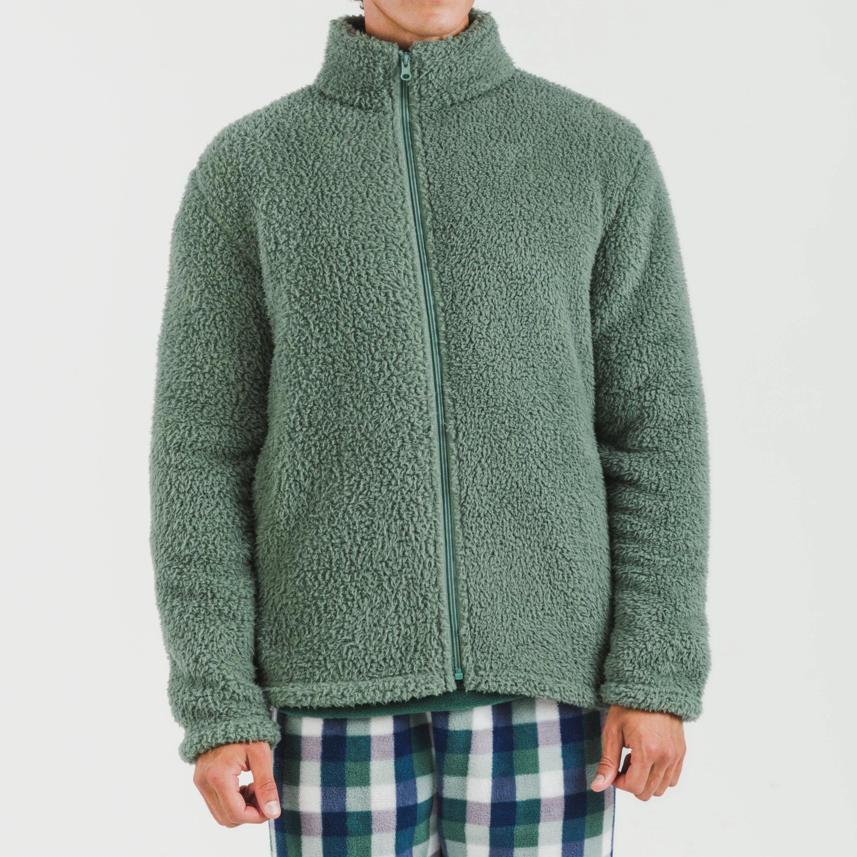 Felpa Sherpa tinta unita da uomo