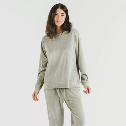 PIGIAMA LUNGO IN VELLUTO SEMPLICE