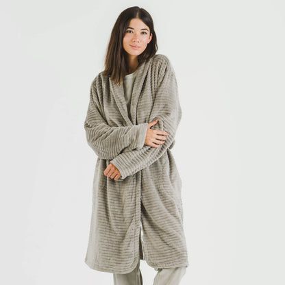 VESTAGLIA DA DONNA IN VELLUTO A RIGHE SEMPLICI