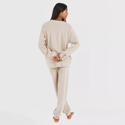 PIGIAMA LUNGO IN VELLUTO SEMPLICE