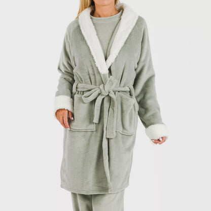 VESTAGLIA IN VELLUTO SHERPA SEMPLICE